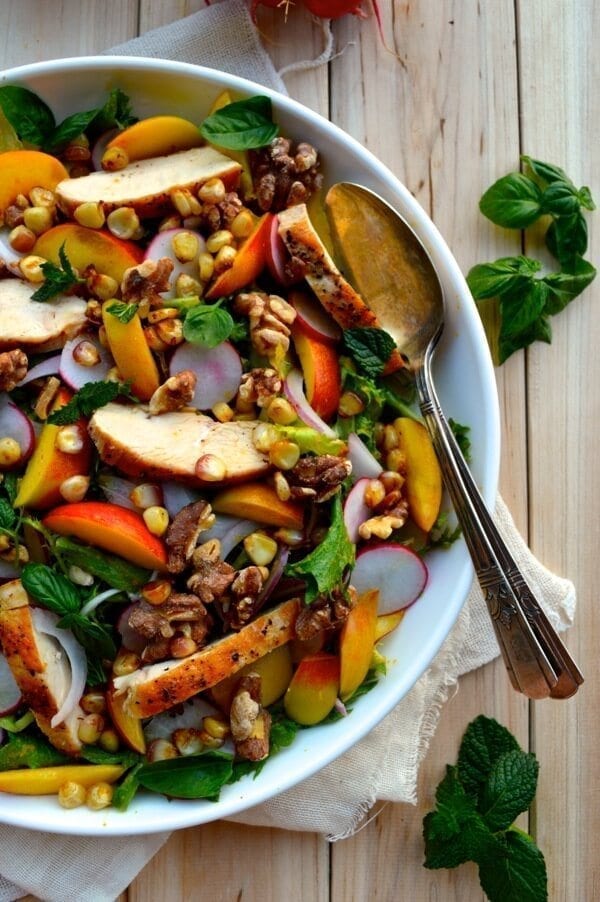Nectarine Salad with Seared Chicken & Carrot Ginger Dressing by cwww5.fioekdjsdas.cf