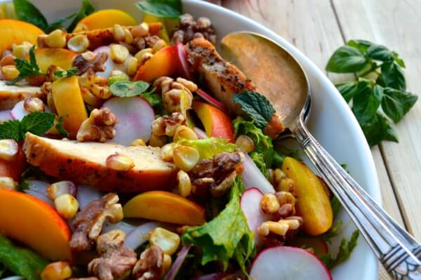 Nectarine Salad with Seared Chicken & Carrot Ginger Dressing by cwww5.fioekdjsdas.cf
