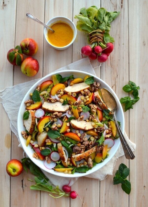 Nectarine Salad with Seared Chicken & Carrot Ginger Dressing by cwww5.fioekdjsdas.cf