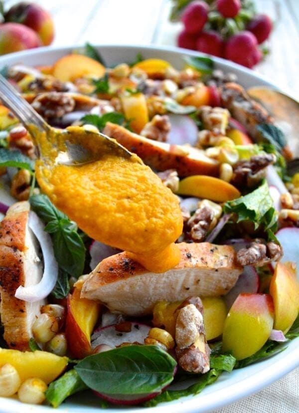 Nectarine Salad with Seared Chicken & Carrot Ginger Dressing by cwww5.fioekdjsdas.cf