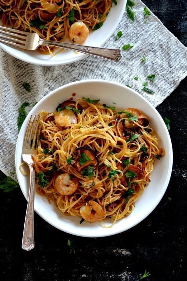 Soy Sauce Butter Pasta with Shrimp and Shiitakes by cwww5.fioekdjsdas.cf