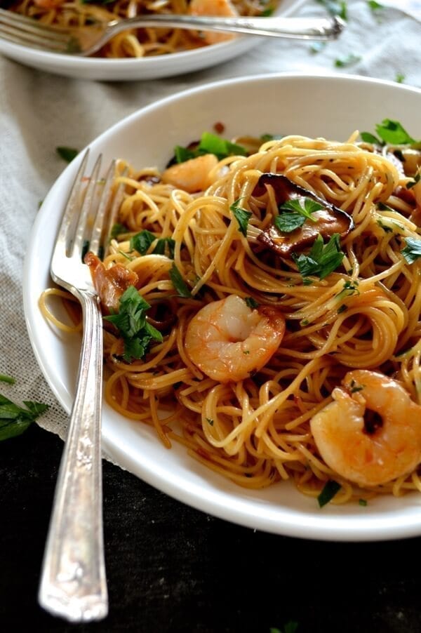 Soy Sauce Butter Pasta with Shrimp and Shiitakes by cwww5.fioekdjsdas.cf