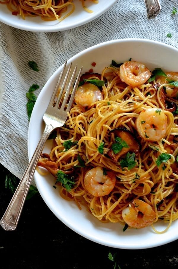 Soy Sauce Butter Pasta with Shrimp and Shiitakes by cwww5.fioekdjsdas.cf