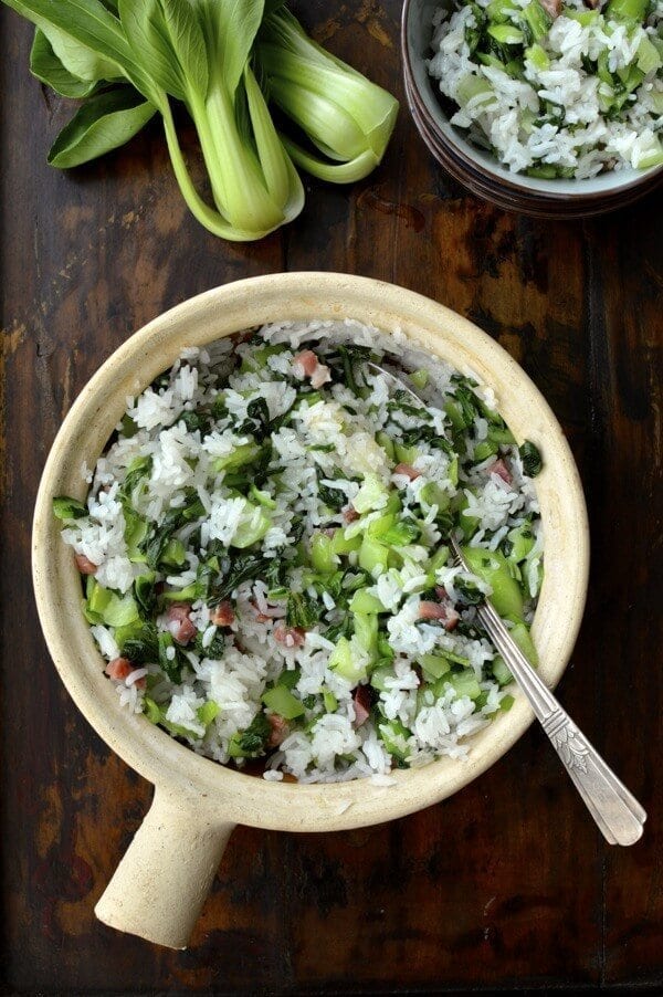 Shanghai Cai Fan (Rice with Salted Pork and Greens)