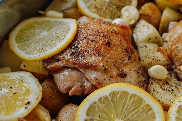 Roasted Lemon Chicken Thighs with Potatoes, by cwww5.fioekdjsdas.cf