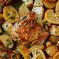 Roasted Lemon Chicken Thighs with Potatoes, by cwww5.fioekdjsdas.cf