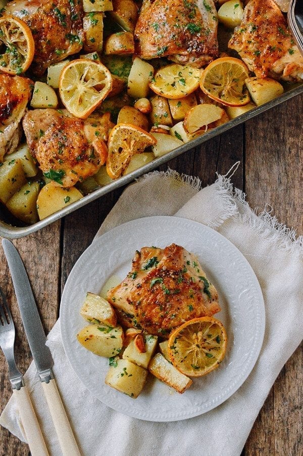 Roasted Lemon Chicken Thighs with Potatoes, by cwww5.fioekdjsdas.cf