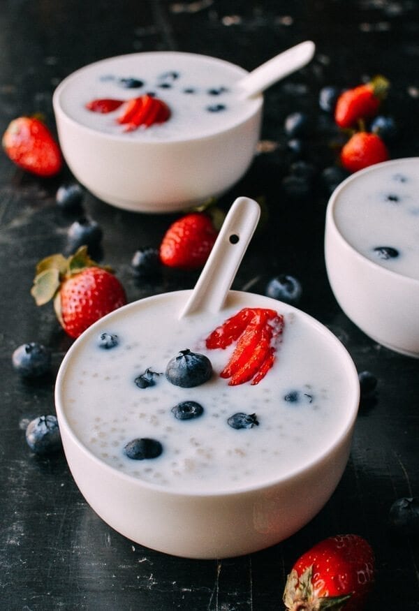 Coconut Tapioca Dessert with Sweet Rice Balls