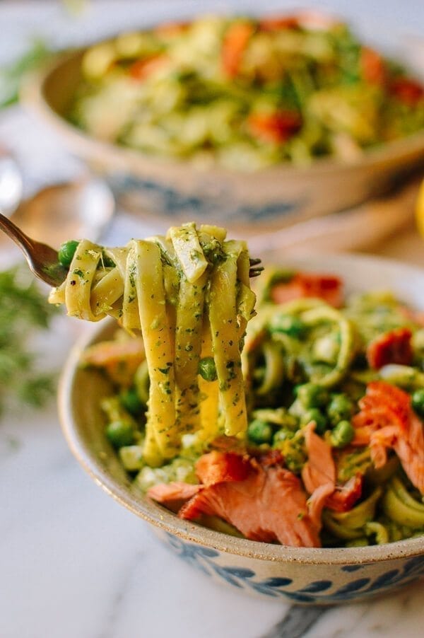 Salmon Pasta with Green Goddess Pesto, by cwww5.fioekdjsdas.cf