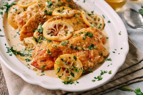 Chicken Francese on serving platter, by cwww5.fioekdjsdas.cf