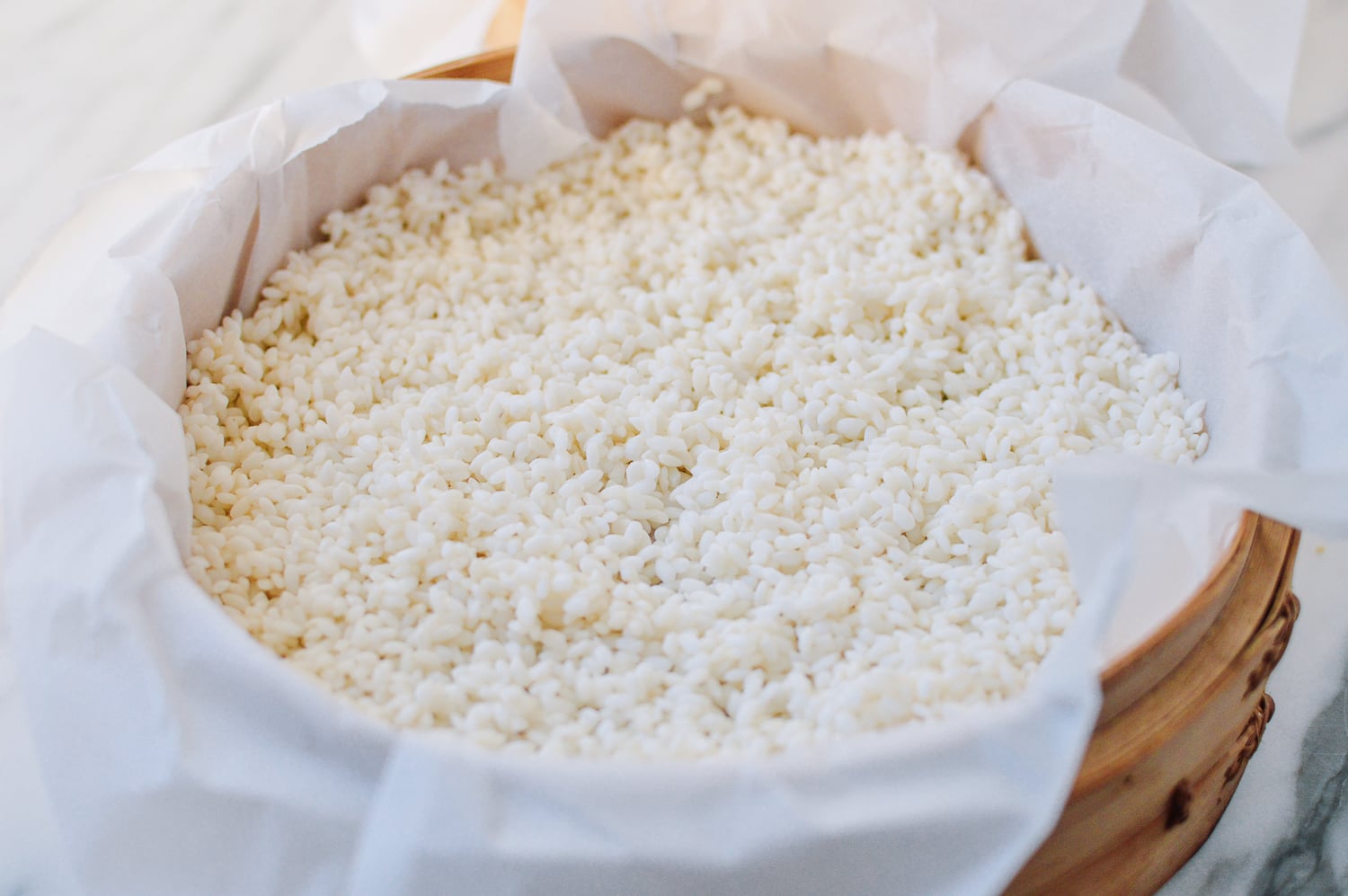 Soaked Glutinous Rice on Bamboo Steamer, cwww5.fioekdjsdas.cf