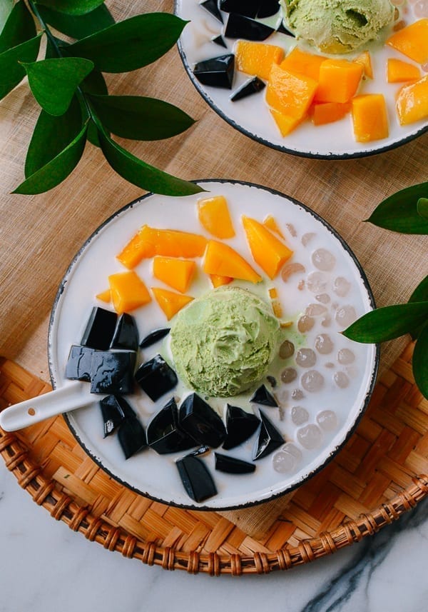 Grass Jelly with Green Tea Ice Cream, Tapioca and mango, cwww5.fioekdjsdas.cf