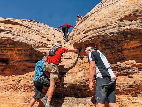 Climbing out of Holeman Slot canyon - Canyonlands National Park by cwww5.fioekdjsdas.cf