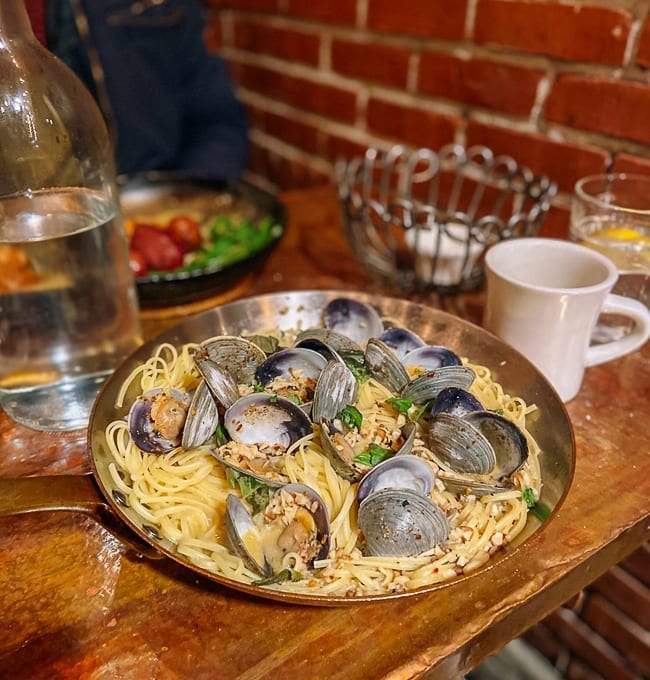 Linguine with Clams from Street & Co. in Portland, Maine