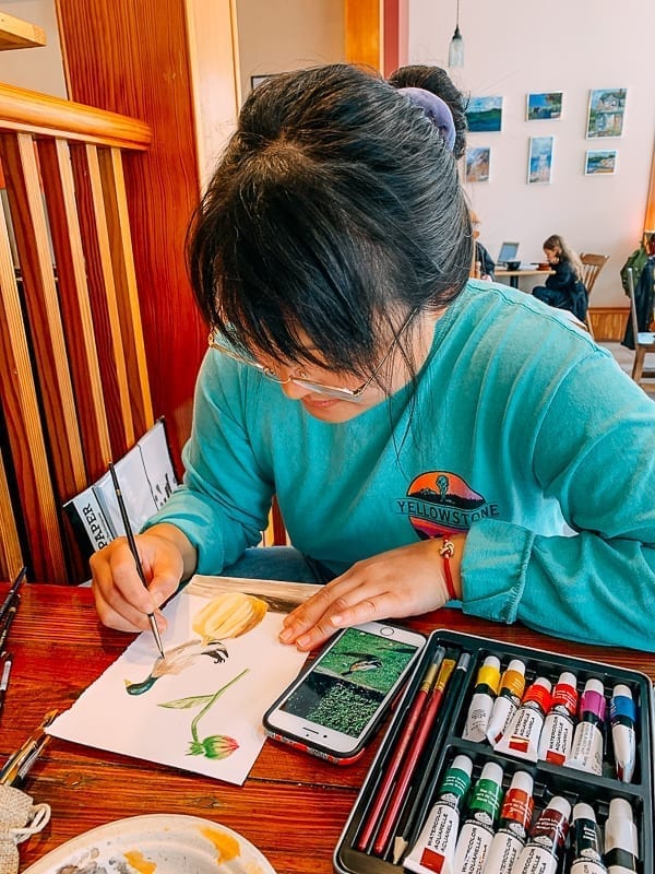 Kaitlin painting watercolors on a rainy day, cwww5.fioekdjsdas.cf