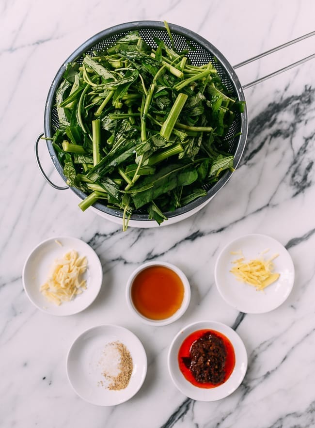 Kangkung Belacan ingredients