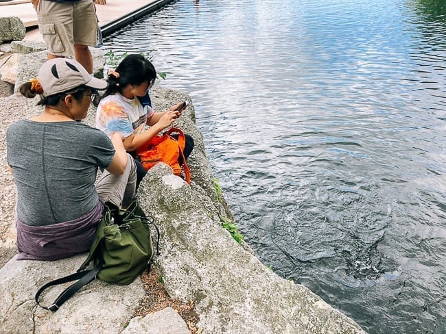 Kaitlin and Judy feeding the fish at Lake Mohonk, cwww5.fioekdjsdas.cf