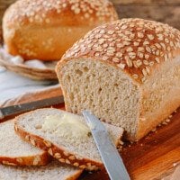 Buttering slices of multigrain bread