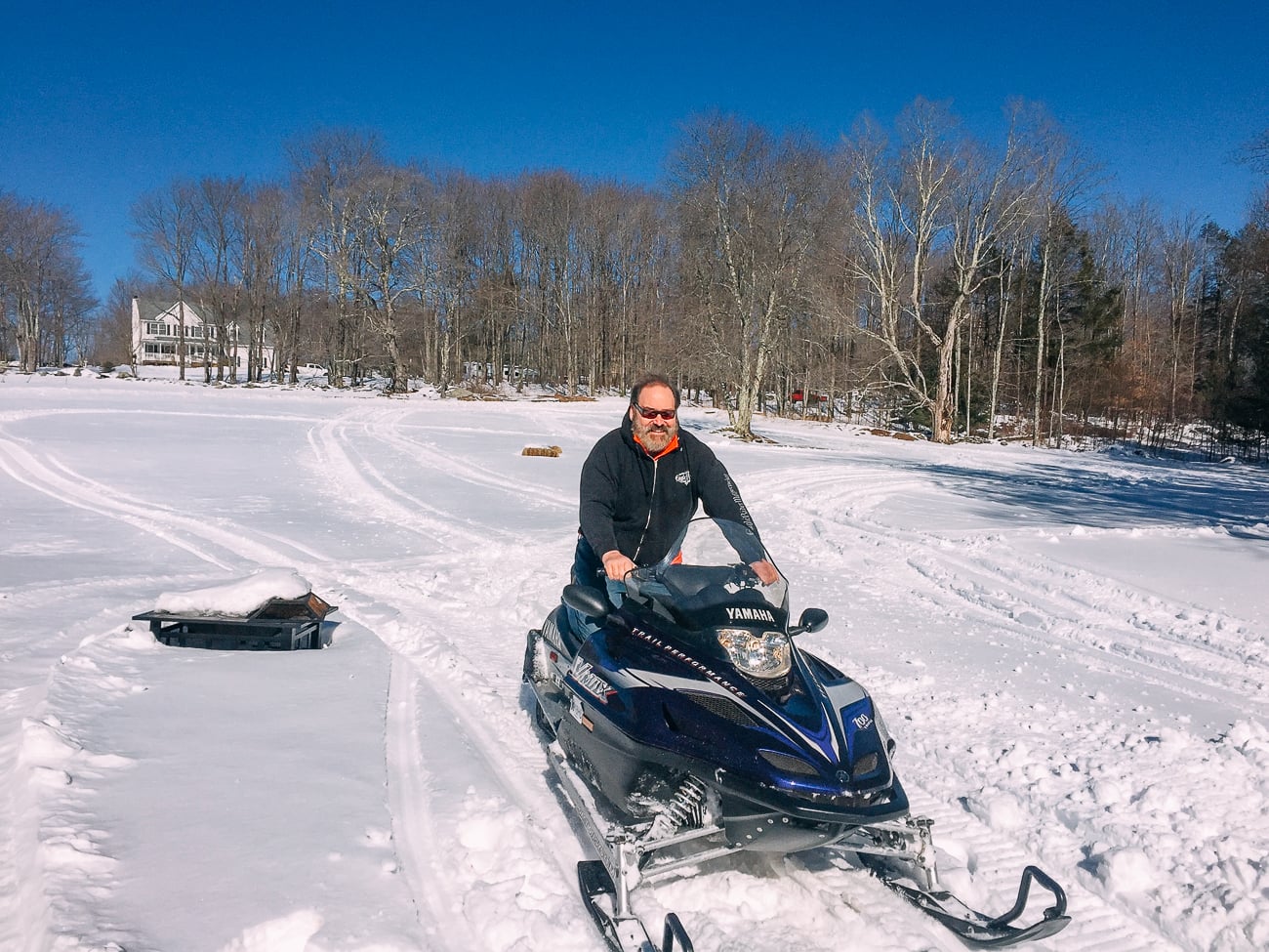 Bill's friend David on snowmobile