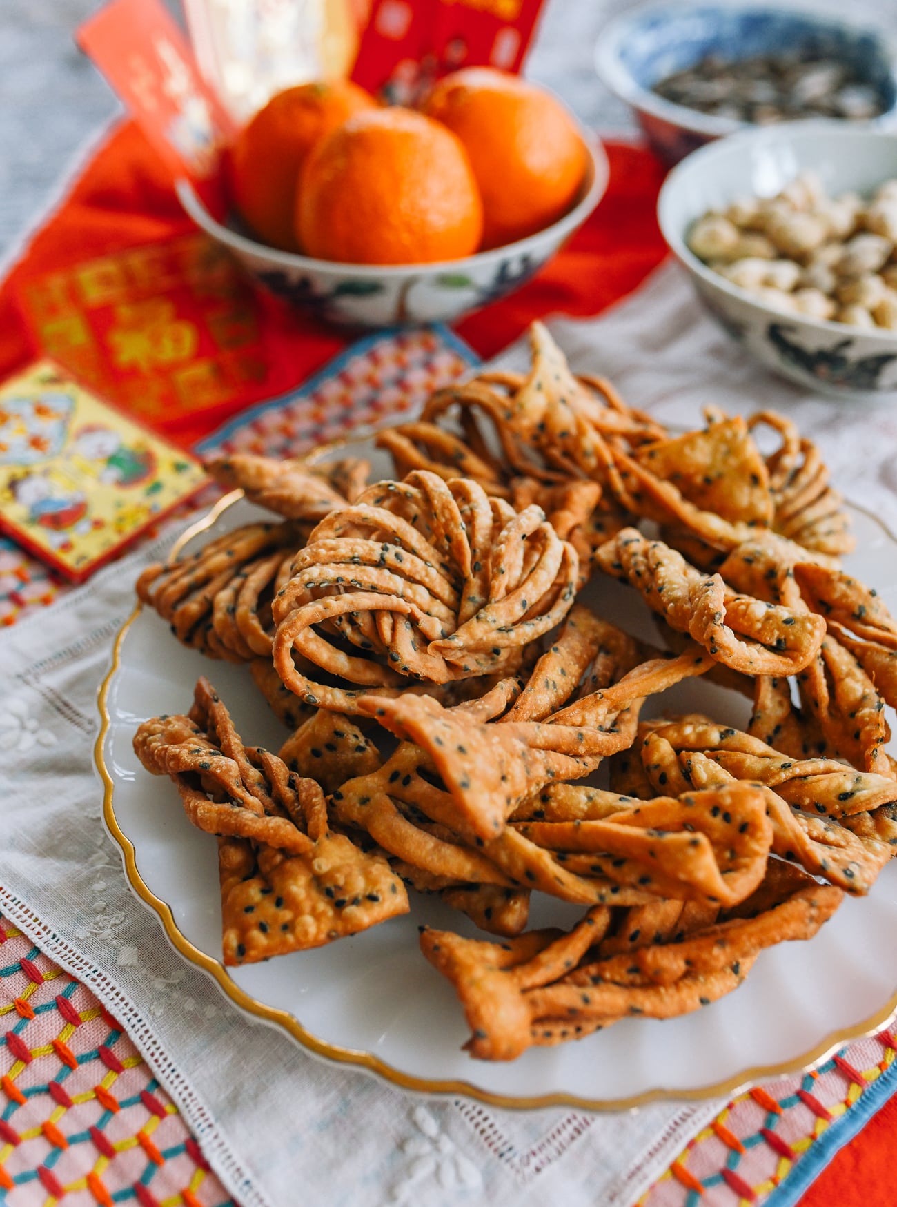 Zha Ma Ye - Chinese fried sesame twists
