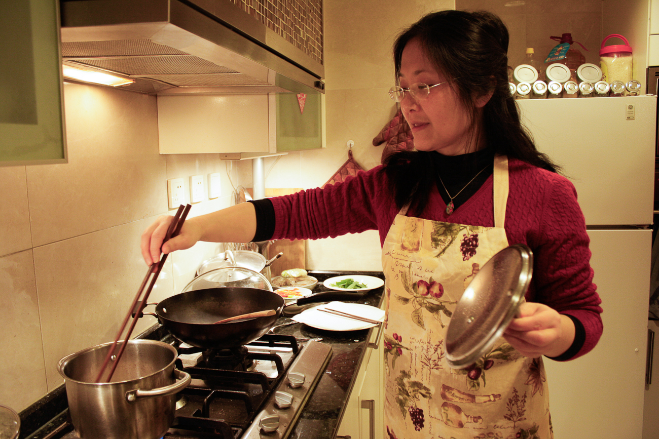 Judy cooking