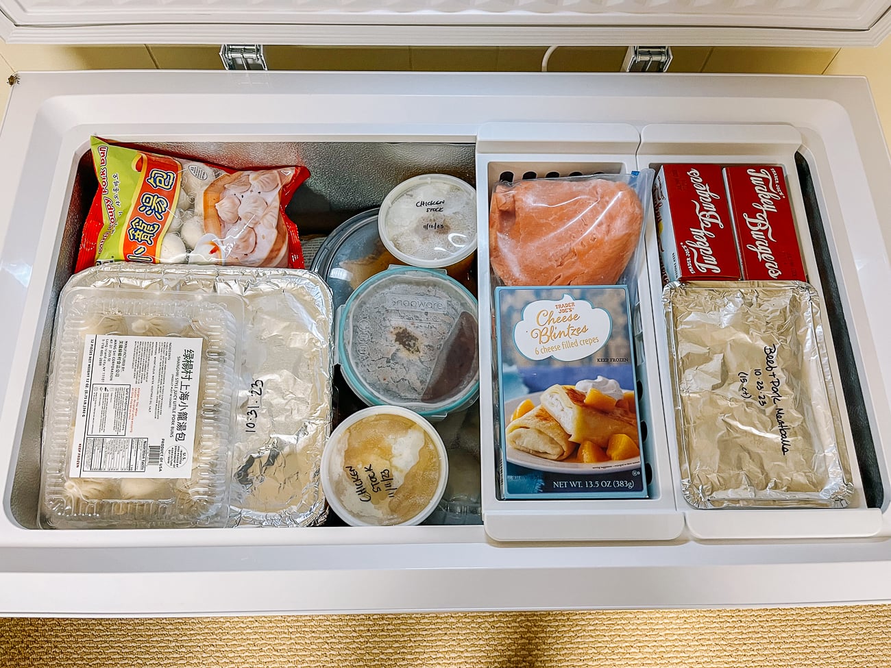 stocked freezer