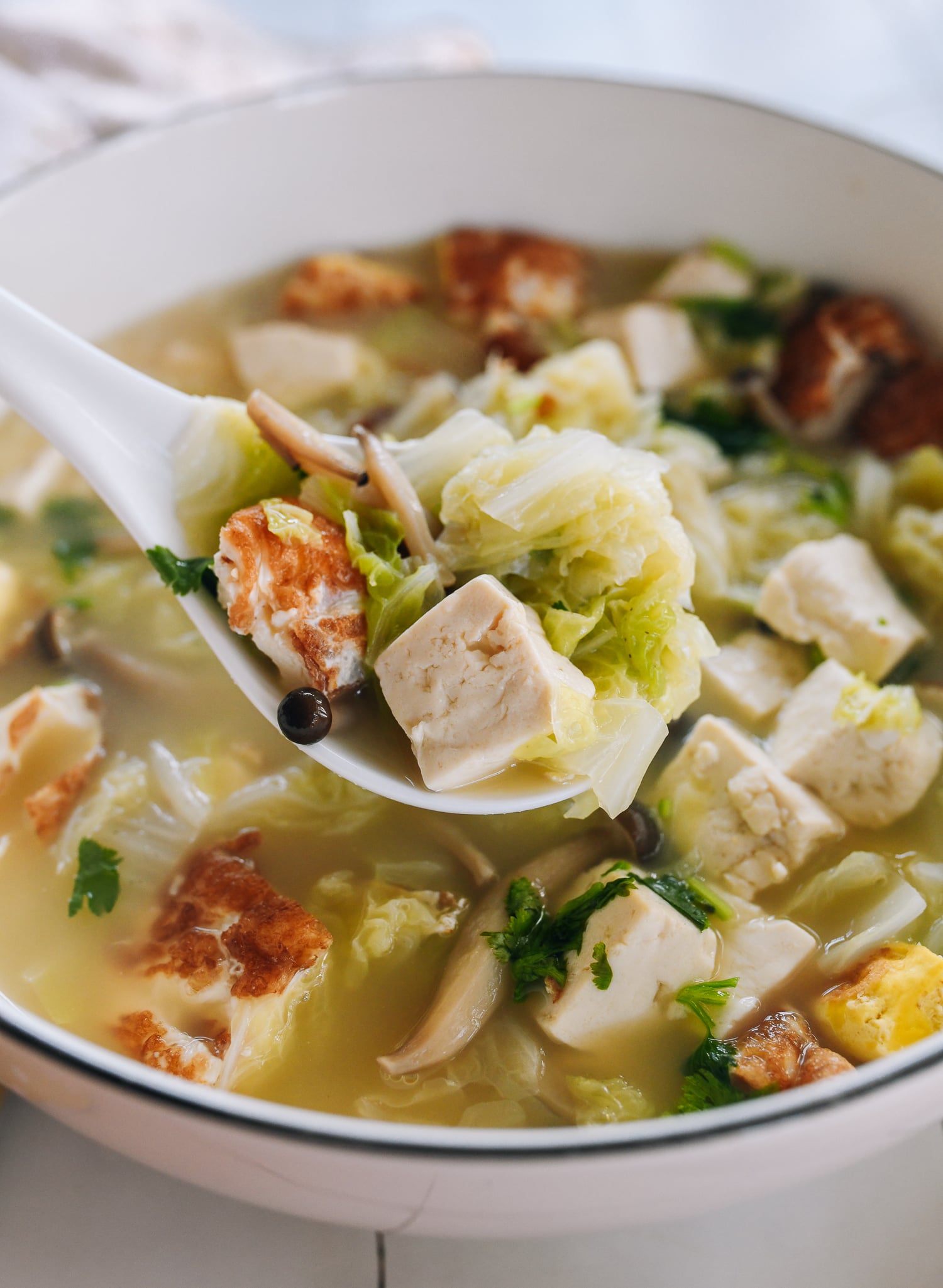 Scoop of Tofu Soup