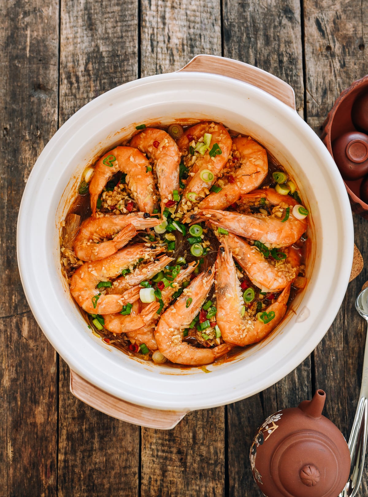 Shrimp Clay Pot with Garlic