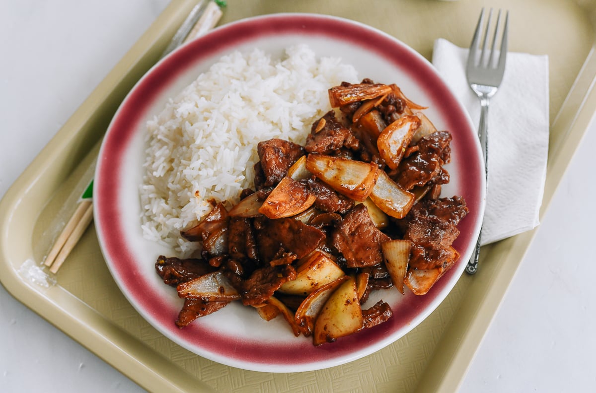 pork onion stir-fry