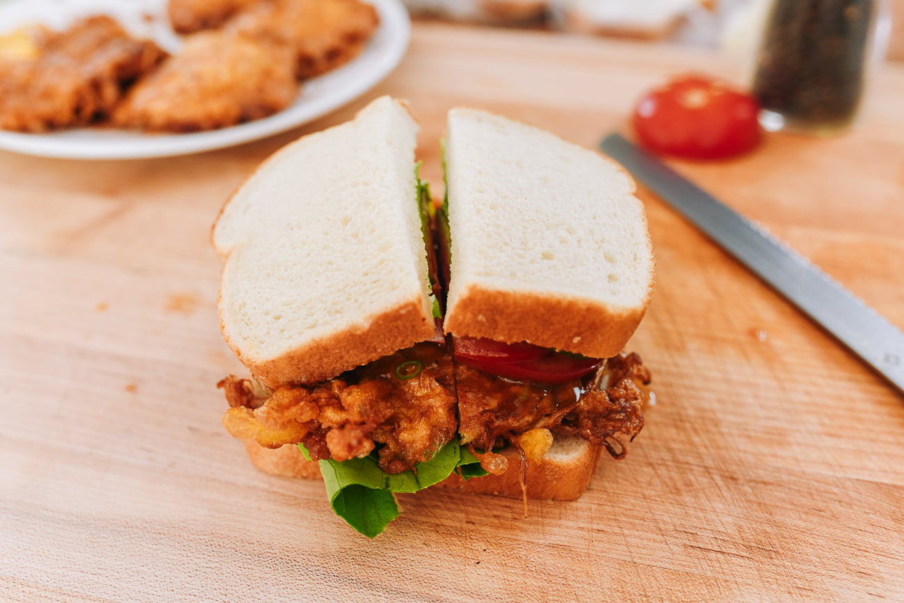 St. Paul Sandwich cut in half